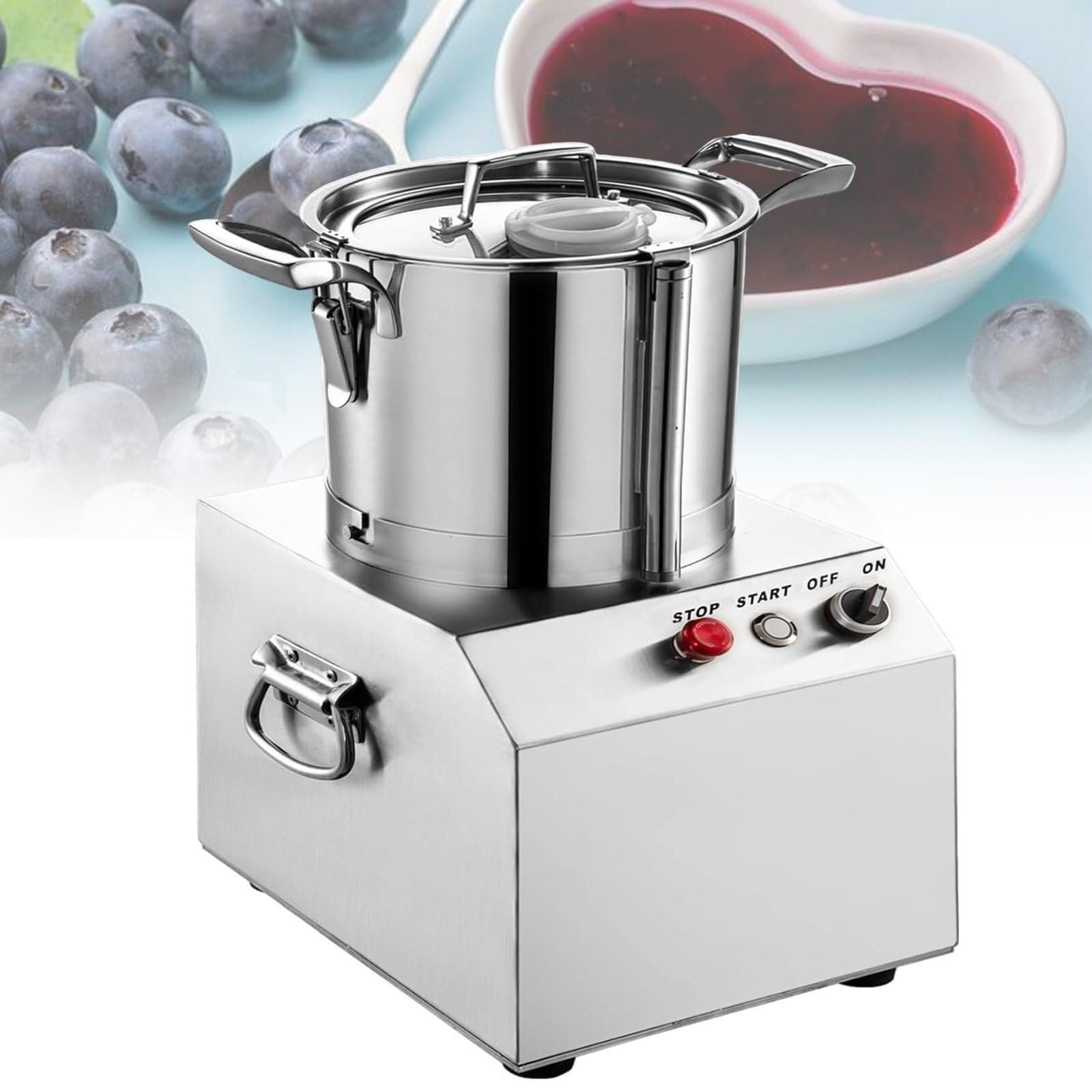 Tritatutto elettrico per cereali e frutta, 4 l, in acciaio inox, per la casa, 370 W, doppia lama girevole, adatto per ristoranti, mense, hotel (un colore, 110 V)