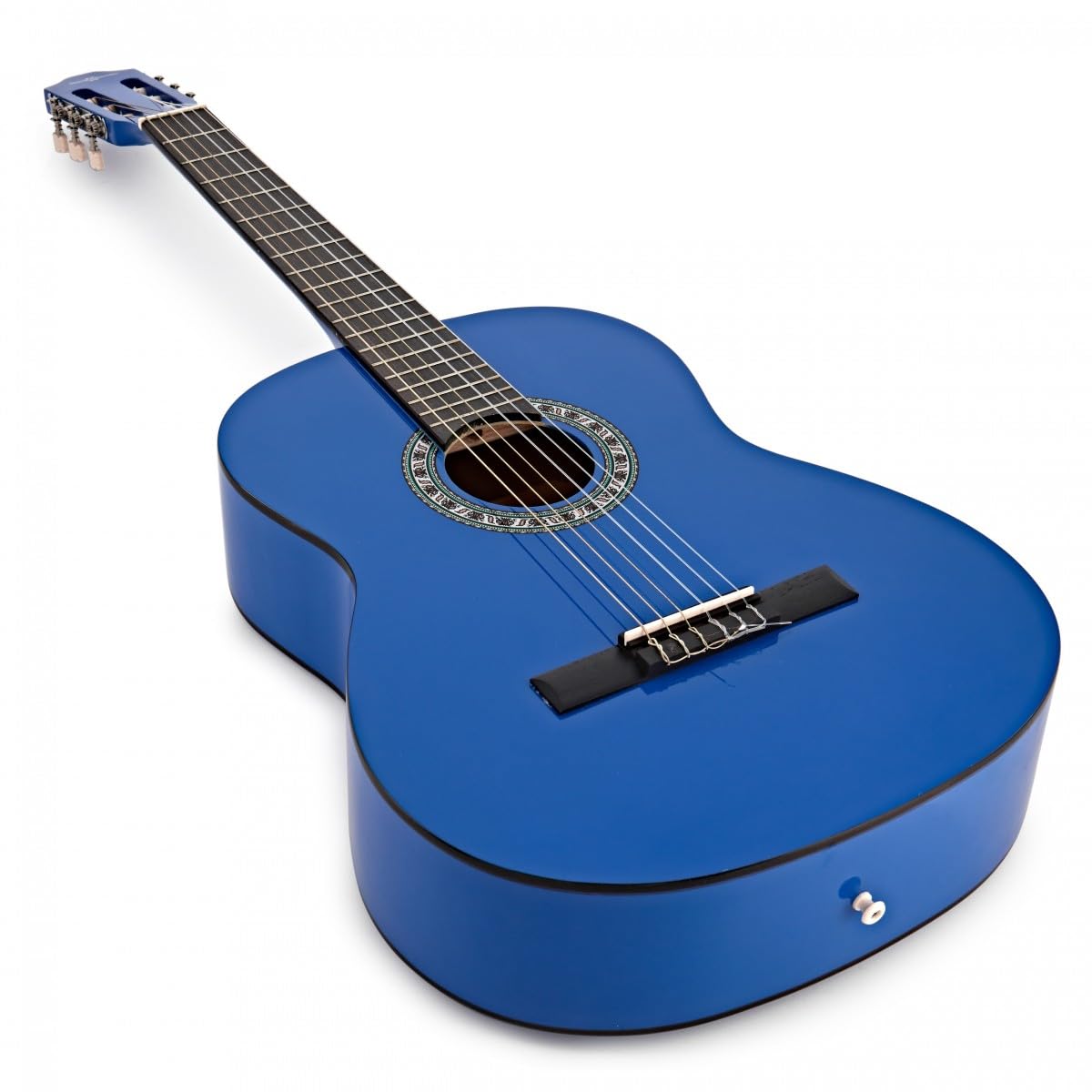 Pacchetto chitarra classica, Dark Blue, Gear4music | Include Custodia, Accordatore e Corde Aggiuntive, Corpo in Laminato Durevole, Tono Ricco e Incoraggiante