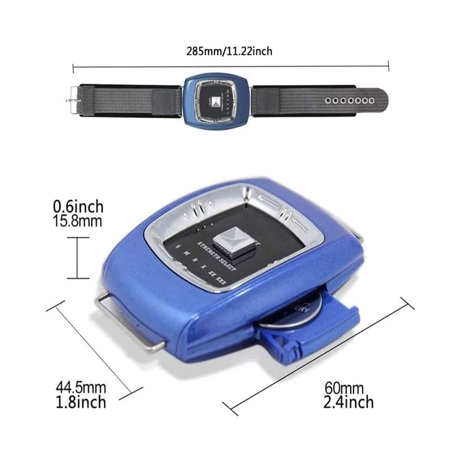 Dispositivo Antirronquidos,Pare el Ronquido Reloj de Pulsera para Anti-Ronquidos,Inteligente Dispositivos de solución de ronquidos de Ayuda, 3 Modos y 6 Marchas,USB Recargable,Azul