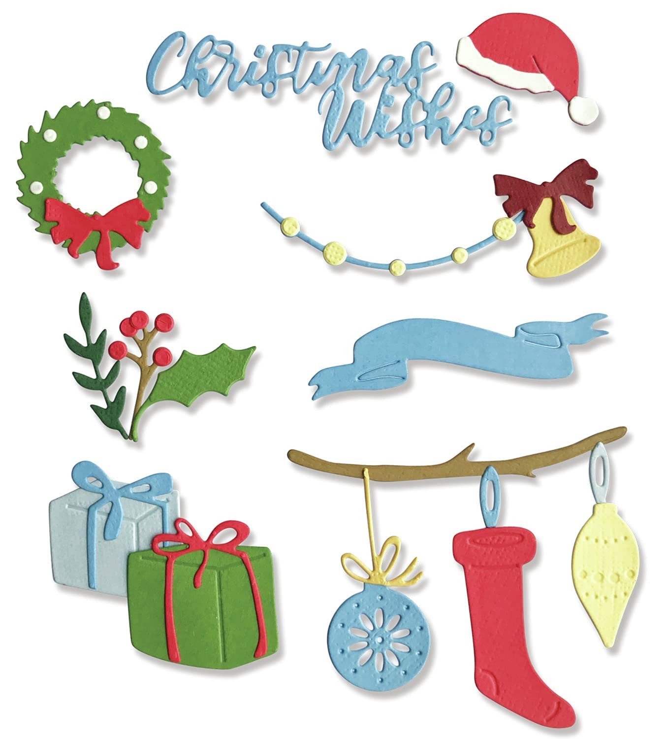 Sizzix Multicolor Thinlits Die Set 20Pk - Christmas Decorations, 664702