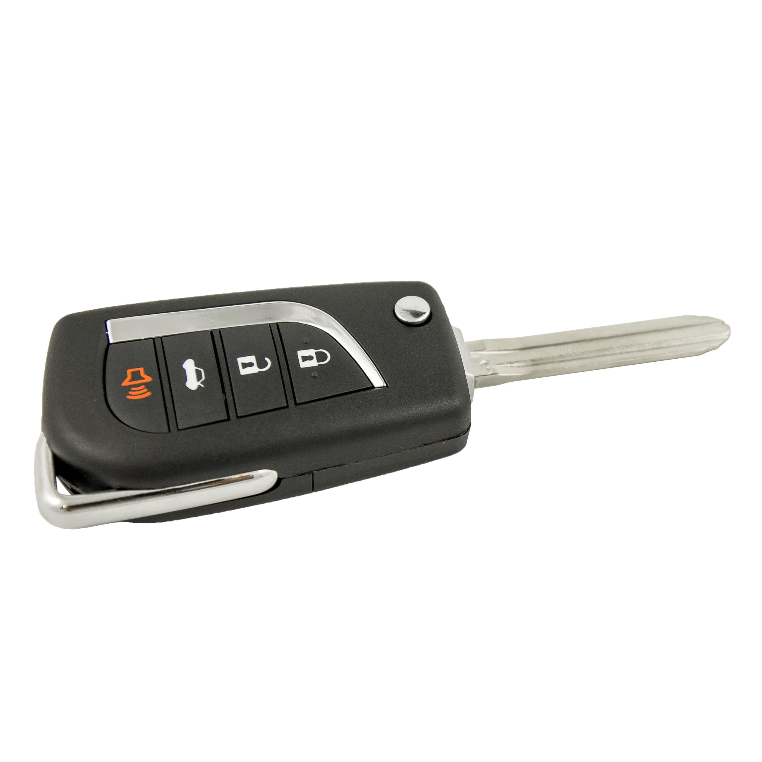 Keyless2Go Replacement for 4 Button Remote Flip Key Toyota HYQ12BBY 89070-06500 G Chip