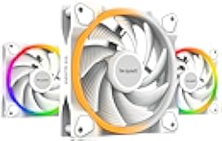 be quiet! Light Wings White 120mm PWM Triple Pack High Speed Premium ARGB Low Noise Cooling Fan | 4-Pin | BL101