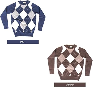 未使用 WILLIAM LOCKIE CREW NECK ARGYLE KNIT Amazon.co.jp: WILLIAM LOCKIE William Rocky CREW NECK ARGYLE