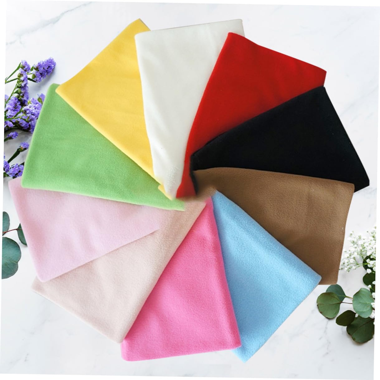 Tofficu 10 Piezas de Tela de Vellón para Coser Cuadrados Acolchados, Material de Costura para Mujeres y Niñas, Adecuado para Ropa Casual y Almohadas Color Aleatorio