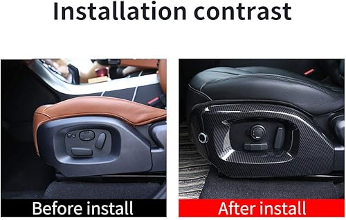 Miniatura 2 de YIWANG Funda de marco para asiento interior de automóvil ABS estilo fibra de carbono, 2 piezas para Land Rover Range Rover Vogue 2013-2017, para