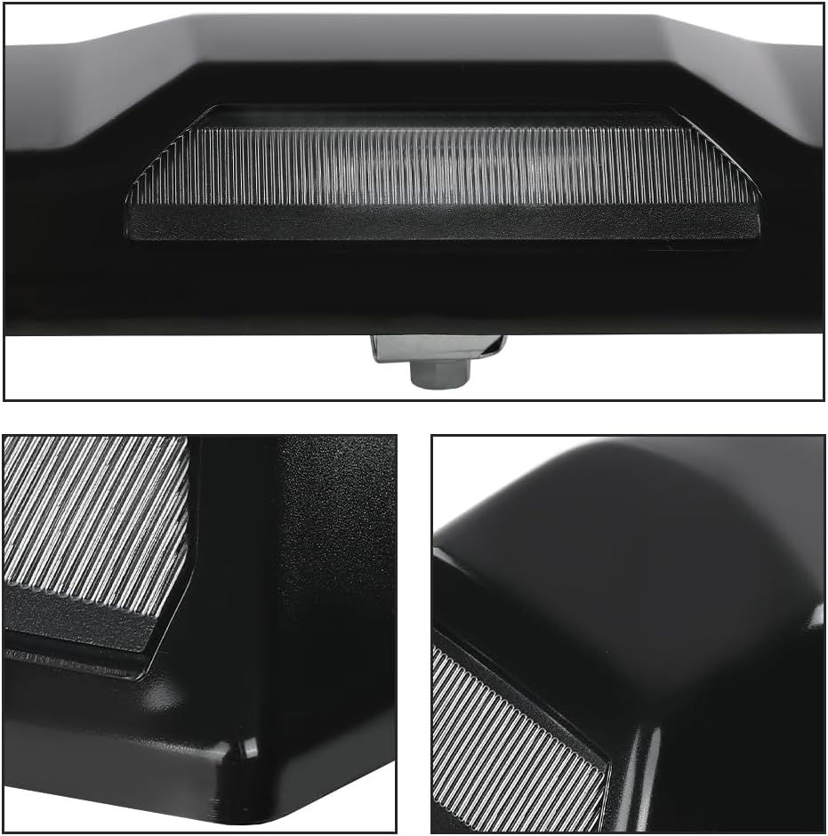 CROSSDESIGN Roof Marker Clearance Lamp Kit Black Compatible with Chevy Silverado/GMC Sierra 2500HD 3500HD Models 2020-2023 Amber