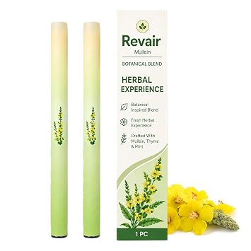 Revair Mullein Inhaler for Lungs, 2026 New Professional Revair Mullein Purifier Inhaler, with Mullein Thyme & Mint, Natural Daily Breathing Routine, Lung Cleansing 2 Pack