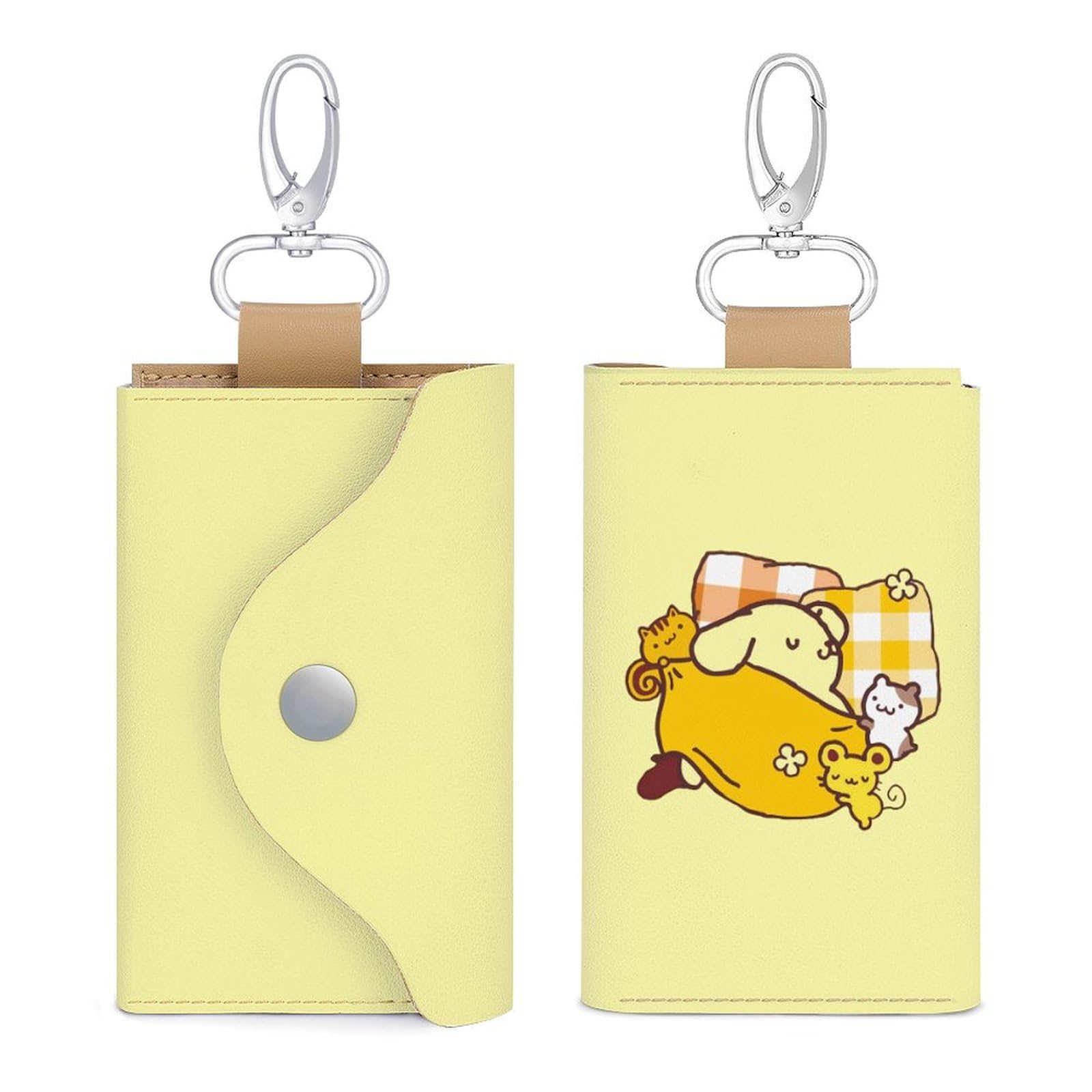 Amazon.co.jp: ポムポムプリン キーケース レザー カード入れ カード