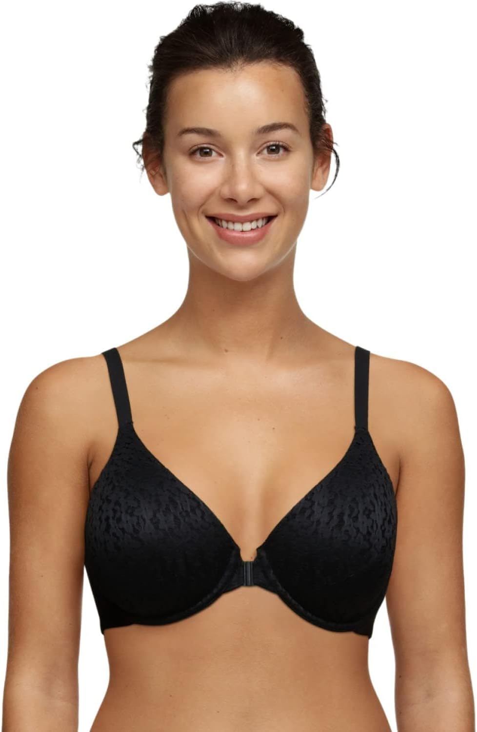 Chantelle Women's Norah Full-Coverage Front Closure Bra, Black, 38G