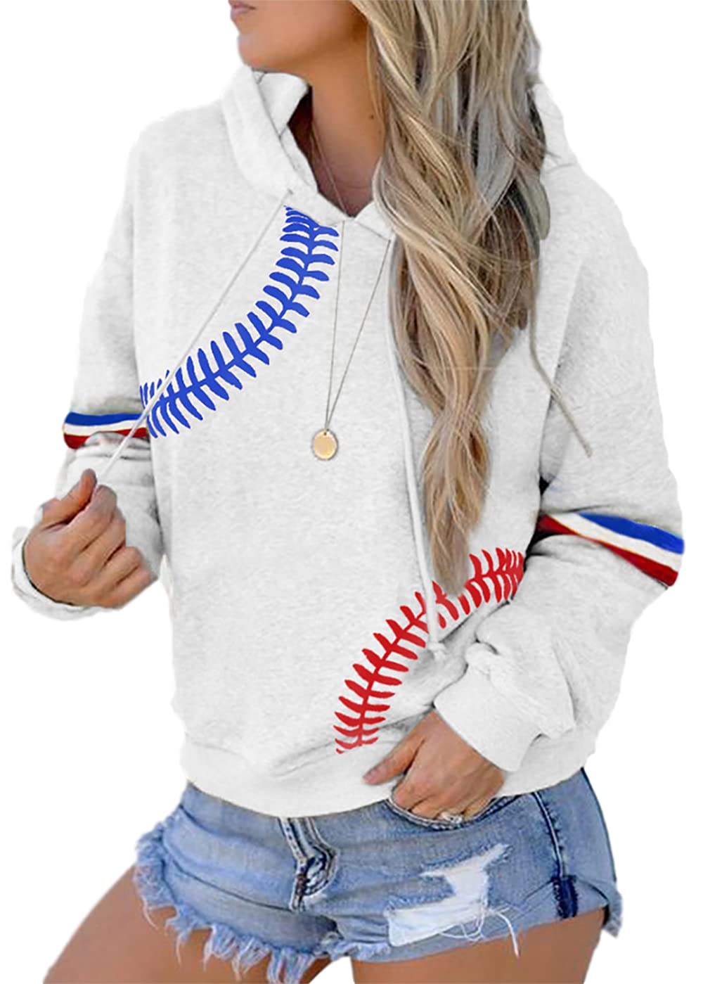 Baseball Sweatshirts for Women Long Sleeve Hoodie with Pocket Casual Pullover Tops Baseball Mom Shirts - Review, Price and Buying Guide