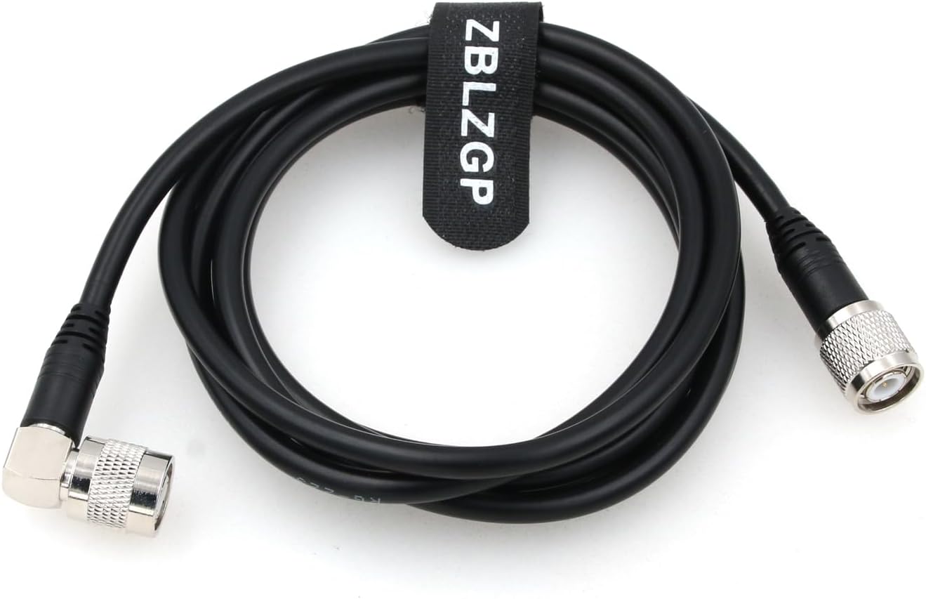 RF Coaxial Cable RG58 TNC Male to TNC Male Right Angle Connector Low Loss Jumper Extension Pigtail Cable for WiFi Antenna Radio Scanner (3M/9.84FT)