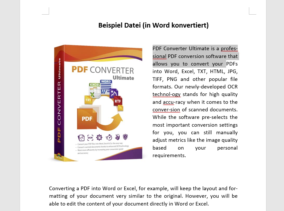 PDF Converter Ultimate - PDFs umwandeln in Word und Excel für Windows 11, 10, 8.1, 7