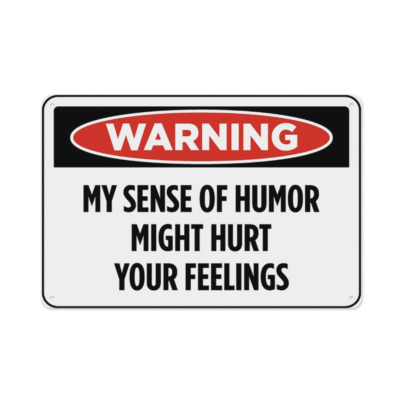 peiyeety Warning My Sense Of Humor Sign Aluminum Tin Warning Signs For Home Outdoor Garden 8X12 Inches
