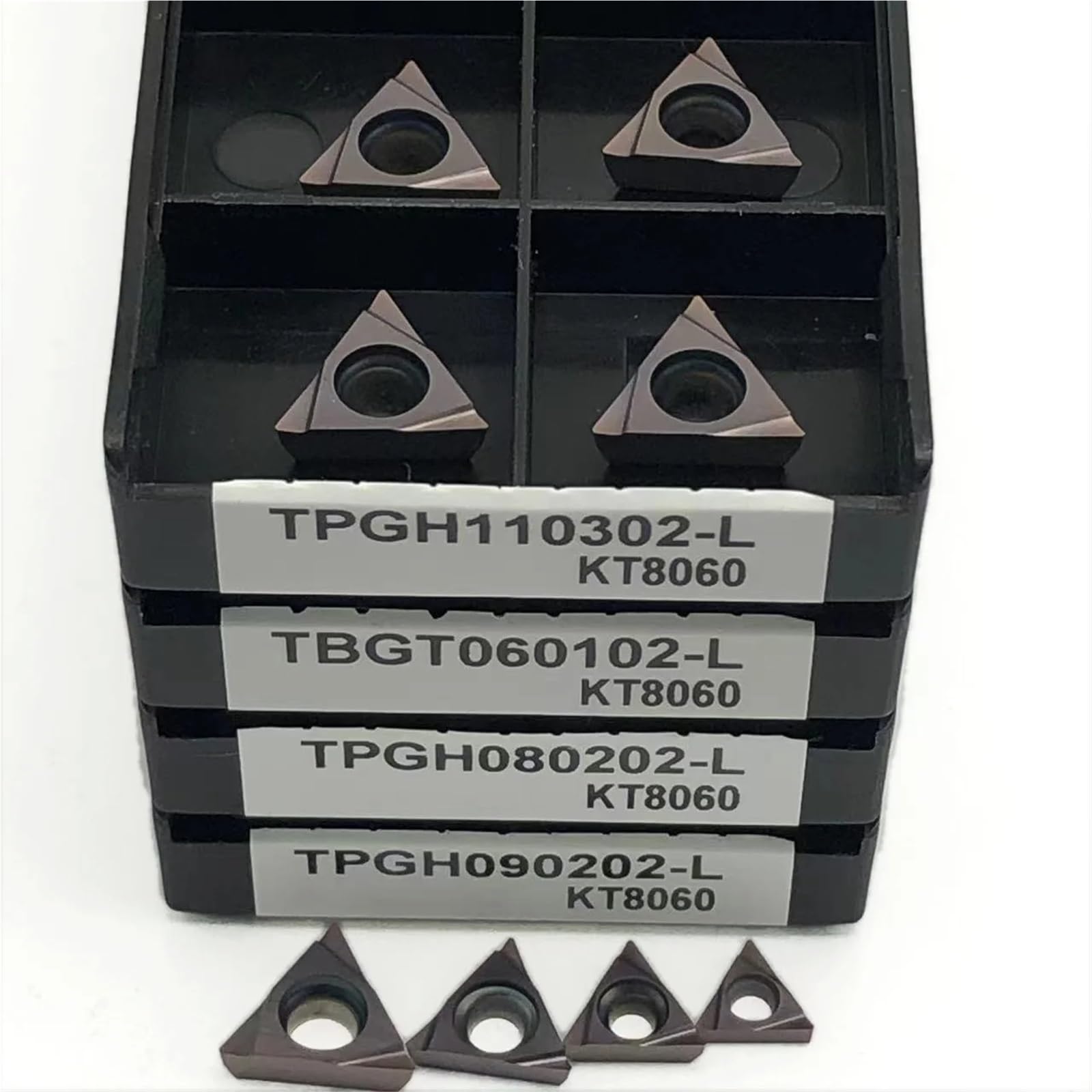 10 Pièces TPGH080202 TPGH090202 TPGH110302L TBGH060102-L KT8060 Plaquettes Carbure Cermet Outils D'alésage Outil De Tournage Plaquettes de Carbure CNC(TBGT060102-L KT8060)