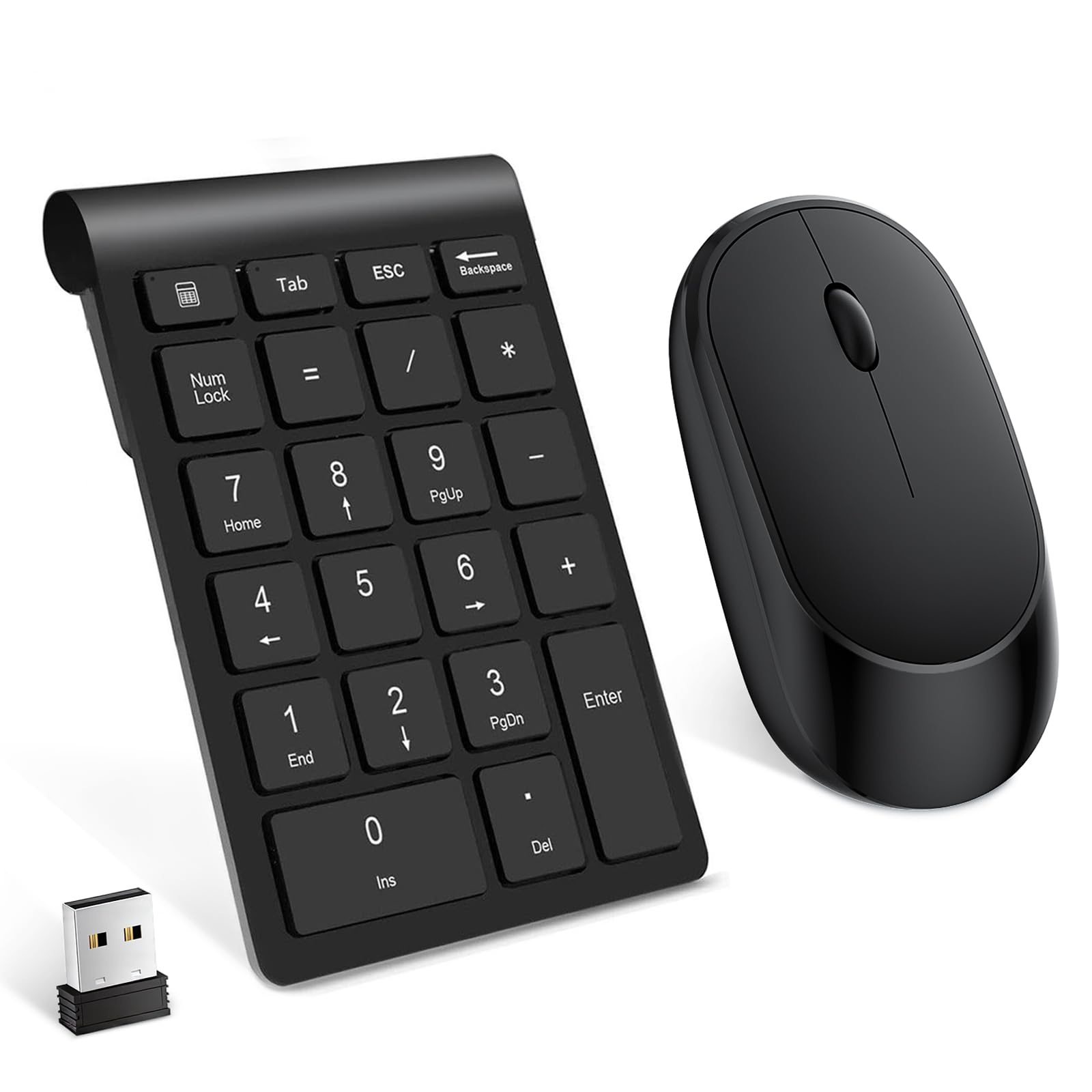 Lekvey Wireless Number Pad, Numeric Keypad and Mouse Combo