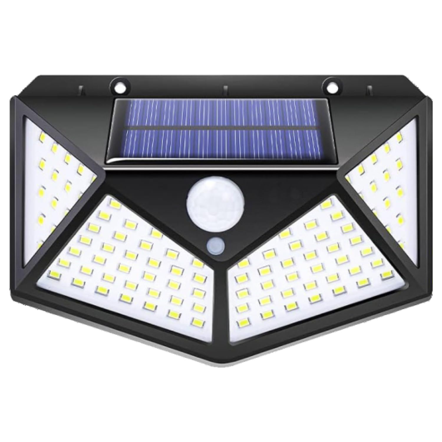 GIGALUMI GW-601 100 LED Solar Wall Light with 5.5V Panel BIS Approved 800mAh Battery 120° Wide Angle Wireless Motion Sensor IP65 Rated Security Lamp for Yard Fence Decor (Pack of 1, Cool White)-image-7