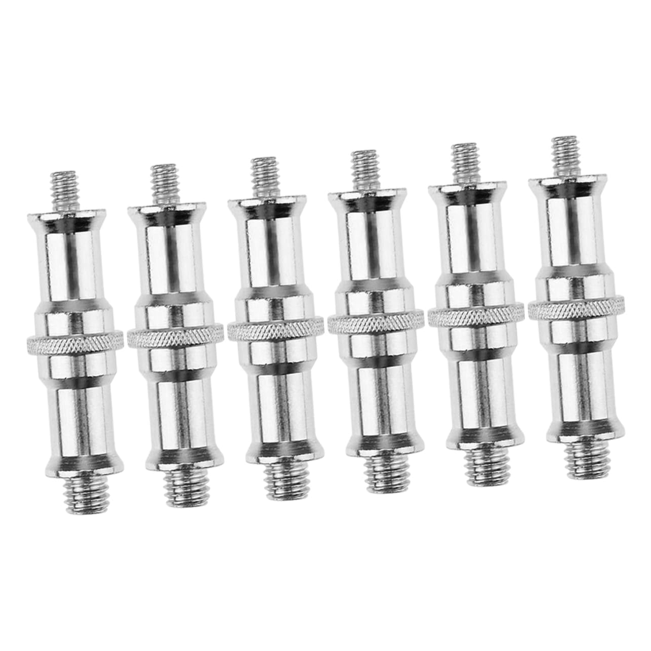 Hemoton 1/4 to 3/8 Threaded Screw Adapter Universal Spigot Hot Shoe Mount 6pcs Set