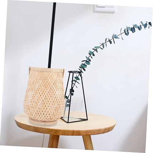 Miniatura 4 de DOITOOL Lámpara de bambú, farol de vela de té, portavelas decorativo para velas de té, centro de mesa, farol colgante, linterna de piso interior,