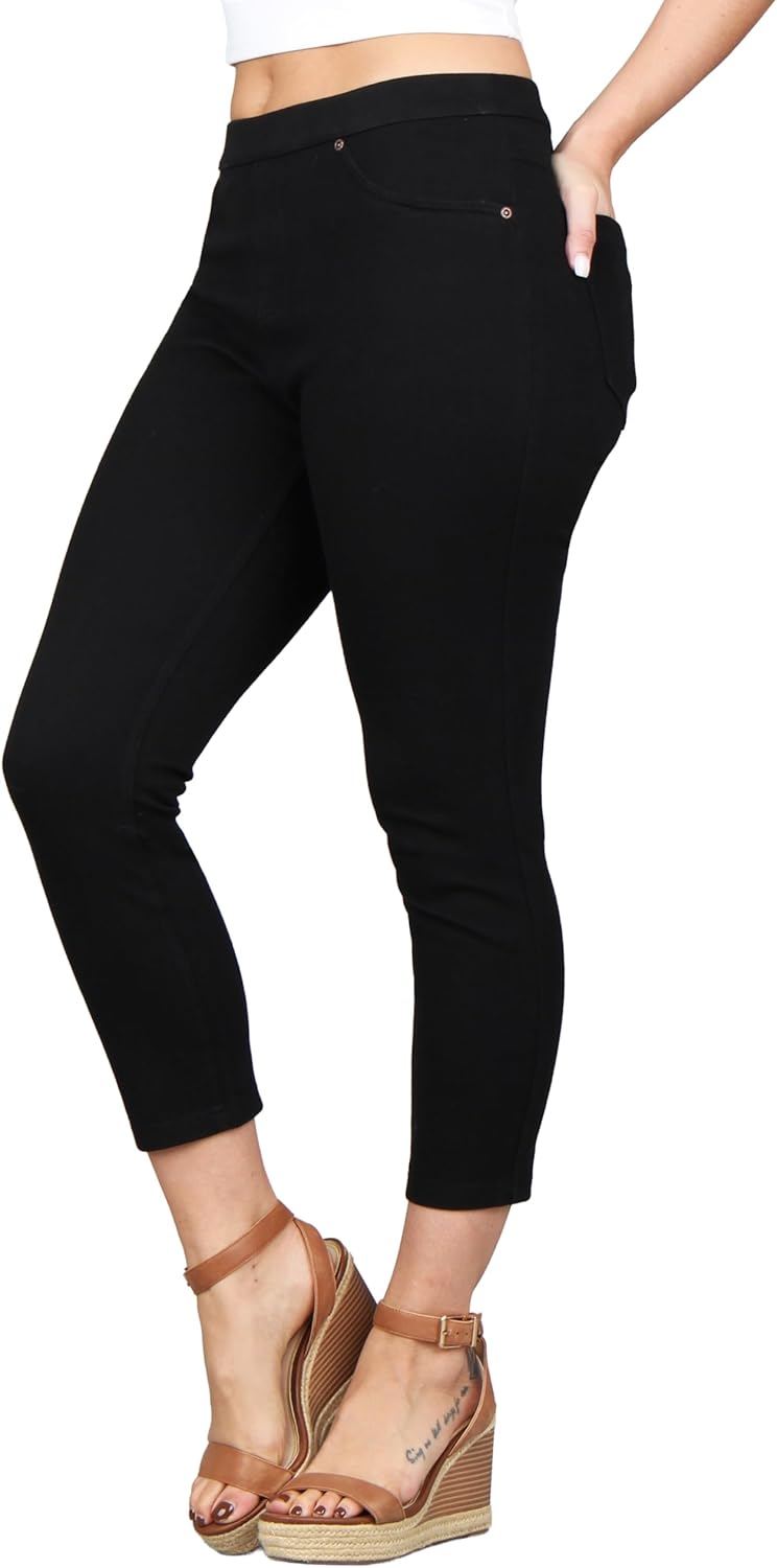 Lildy Women’s Slim Fit Jean Jeggings, Stretchable Cotton Blend