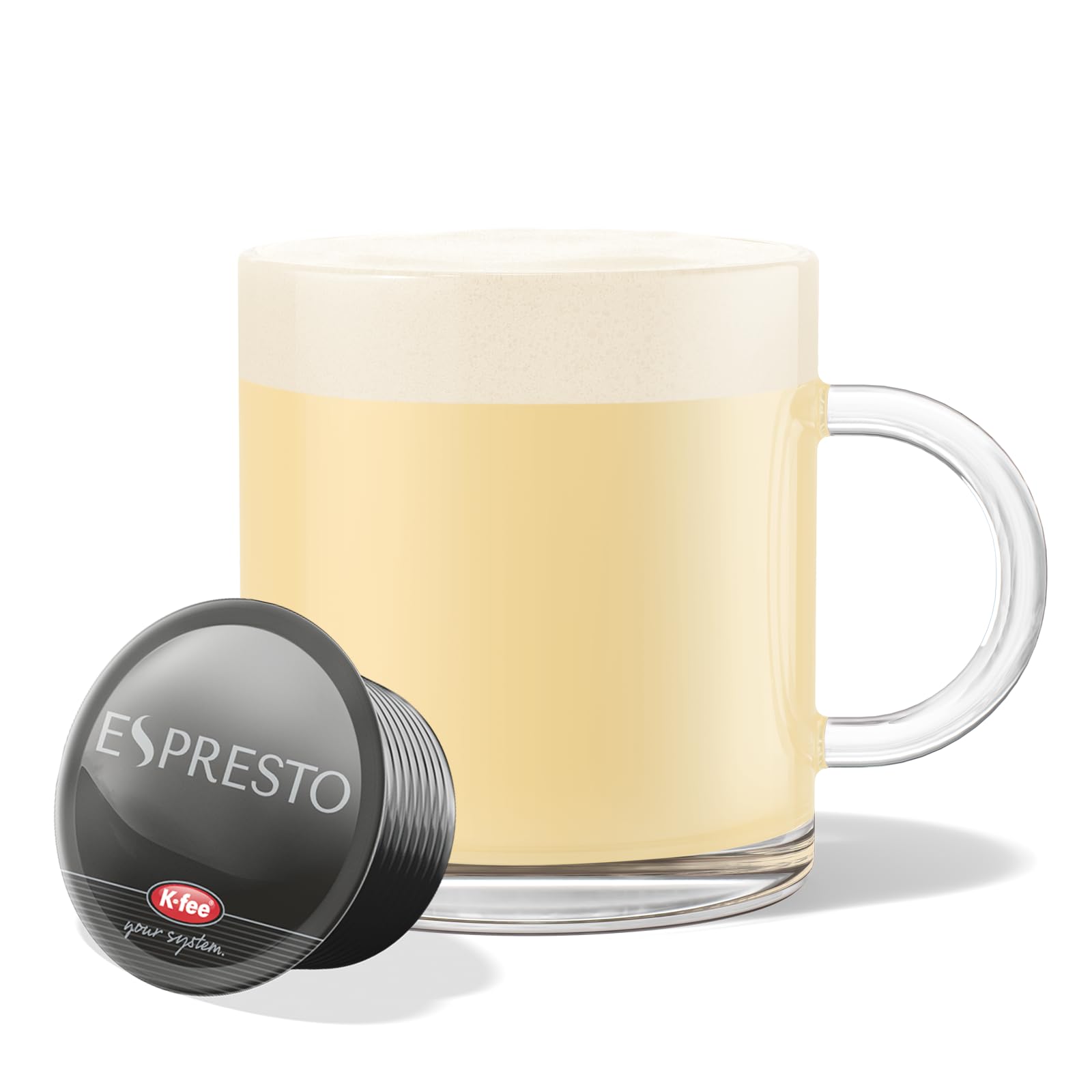 ESPRESTO Kakaokapseln, Weiße Schokolade, kompatibel mit K-fee & ALDI EXPRESSI*, fairtrade-zertifzierte Kakaobohnen, 96 Kapseln
