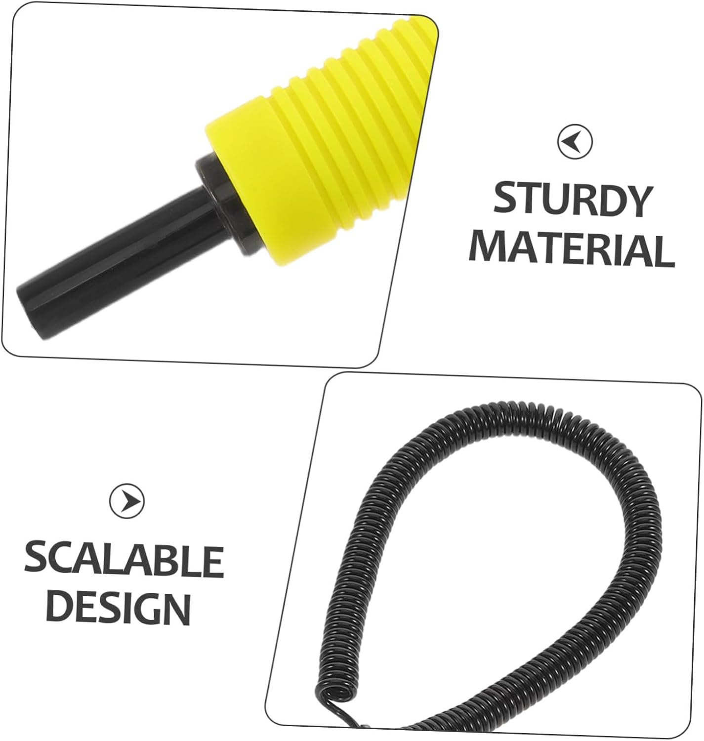 Retractable Ice Fishing Safety Pick and Ice-Breaking Tool with Non-Slip Grip, Yellow Heavy-Duty Single Fork Spike for Winter Ice Fishing and Skating Emergency Gear