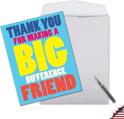 Miniatura 4 de NobleWorks - Tarjeta de felicitación de agradecimiento humorística jumbo de nosotros de 8.5 x 11 pulgadas con sobre (paquete de 1) gran gran