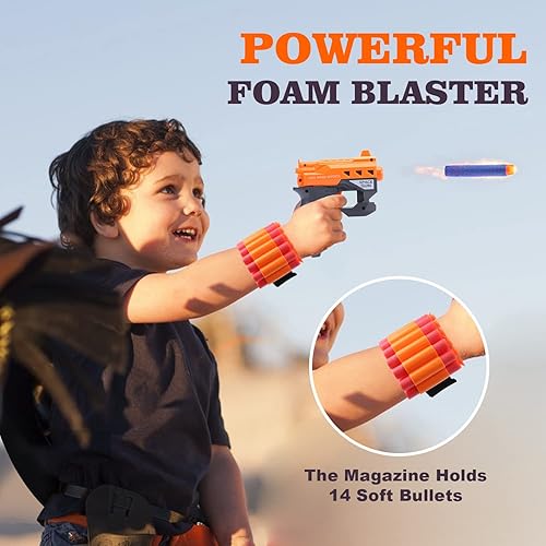 Miniatura 5 de Juego de disparos de zombie, juegos de práctica de tiro de espuma, con 2 lanzadores de dardos de espuma, 40 dardos de espuma, juego de actividades