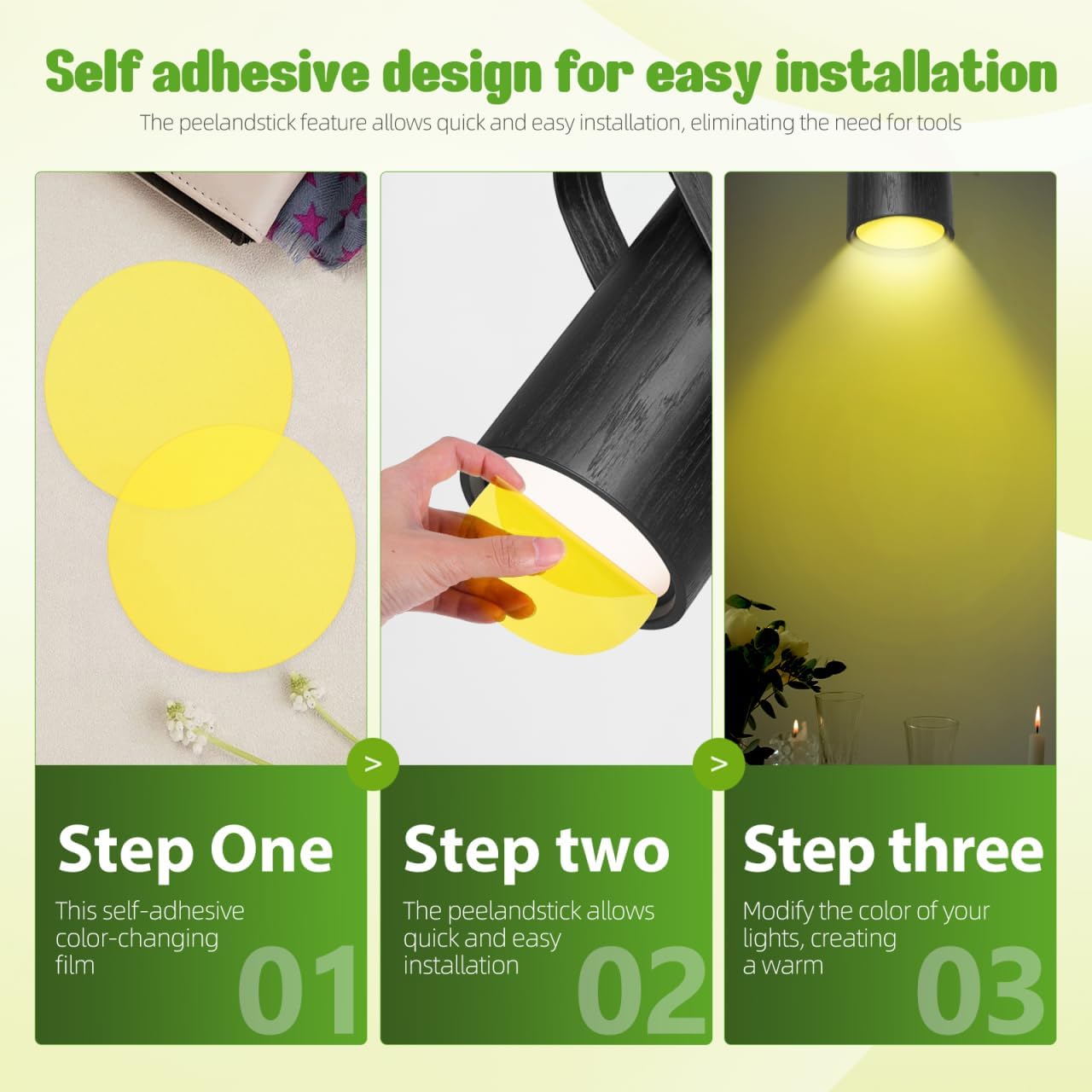 CLISPEED 5Pcs Colored Transparency Sheets Light Diffuser Film for Lamps Warm Light Correction Gel Filters for Home Decor Bedroom and Living Room Ambient Lighting