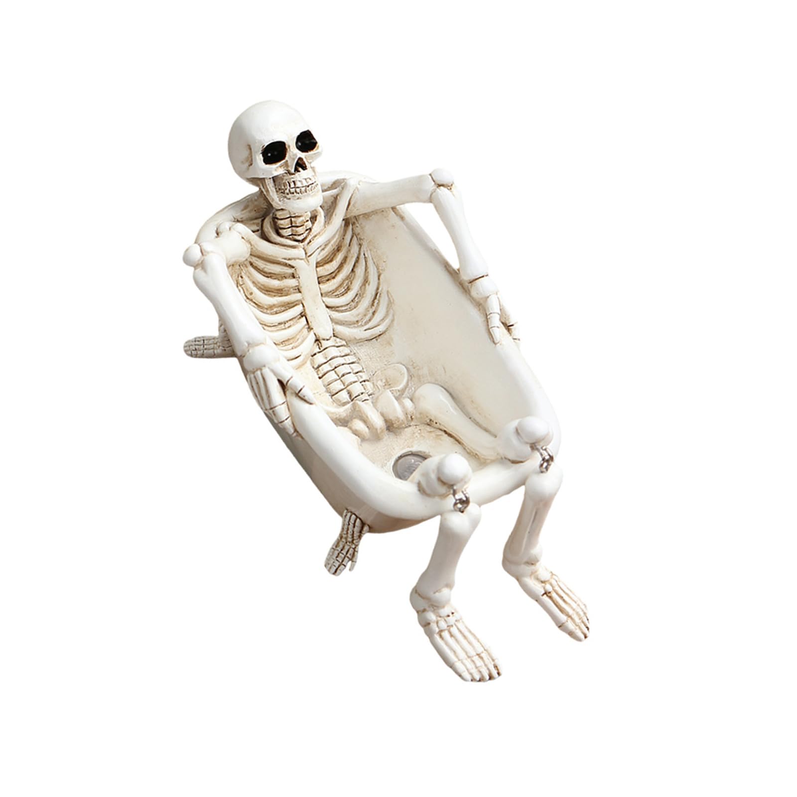 Msioytog Skeleton Ornaments Female Bathtubs Figure Resin Skull Statue Miniature Handicraft Creative Homes Decoration Safe Pet Friendly Halloweens Ornaments
