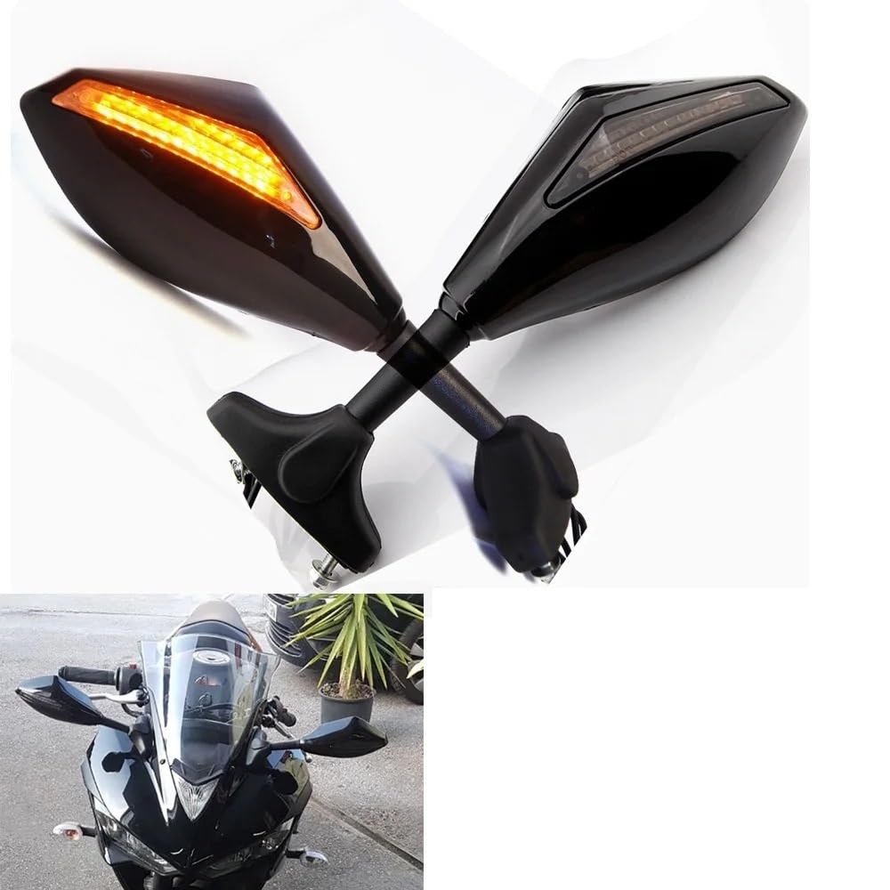 Lusterko wsteczne do Motocykla Pasuje Do Yamaha FZ6 FAZER FZ6R FZ8 FZ1 XJ6 Sygnał Motocyklowy Zintegrowane Lusterka Lusterko Wsteczne