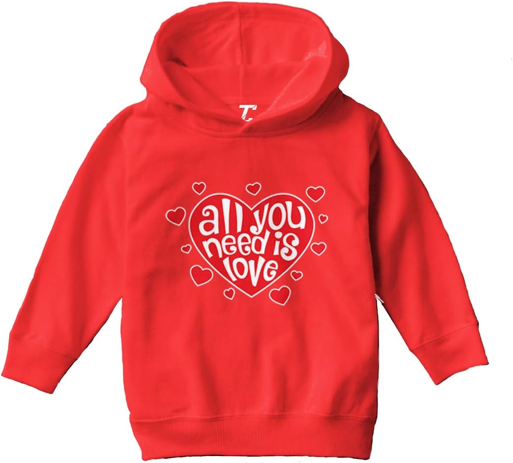 All You Need is Love - Heart Lyrics Toddler/Youth Fleece Hoodie