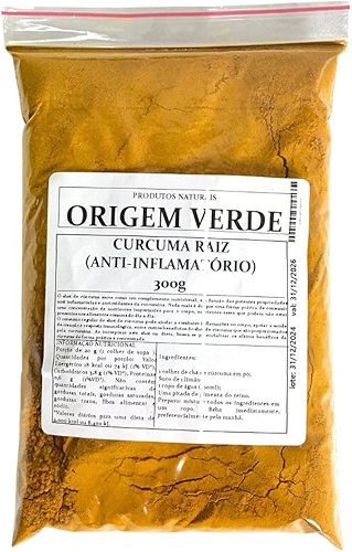 Cúrcuma Açafrão da Terra Raiz 100% Pura 1kg - Origem Verde