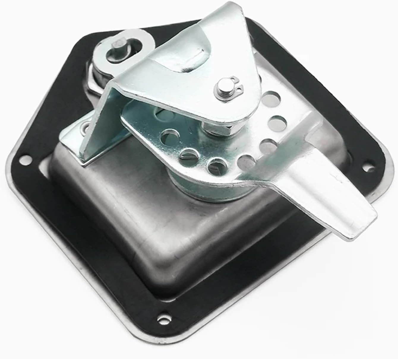 Stainless Steel Recessed Paddle Handle Locks with Linkage T-Folding Handle Panel Lock 1Pcs