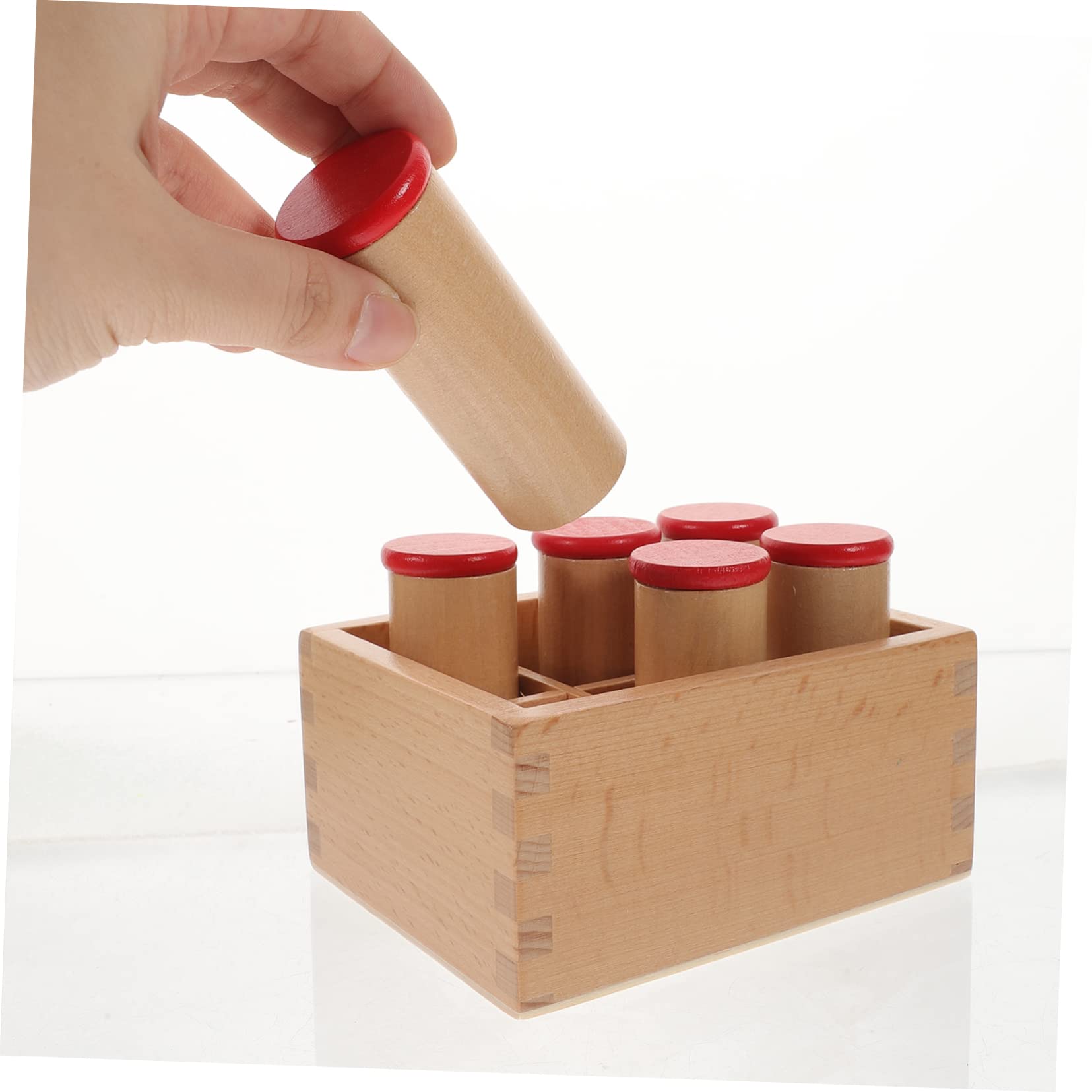 UKCOCO Gioco Sensoriale Montessori in Legno 6 Scomparti per Allenamento Uditivo Bambini Kit Educativo per Sviluppo Intellettuale e Percezione del Suono