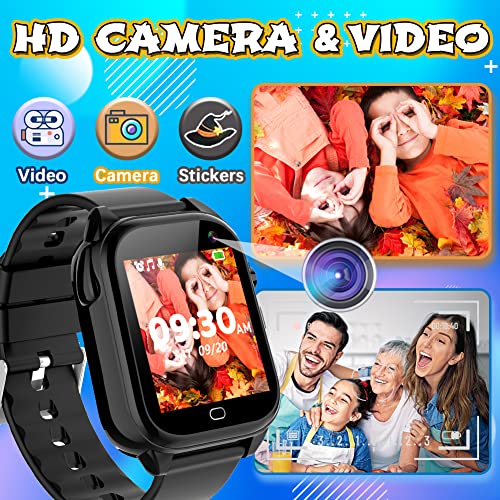 Kids Waterproof Smart Watch With 26 Game Hd Camera 1.44'' Touchscreen Pedometer Video Music Player Alarm Clock Calculator Learning Toys For Girls Boys 3-12 Years Old #TOP5