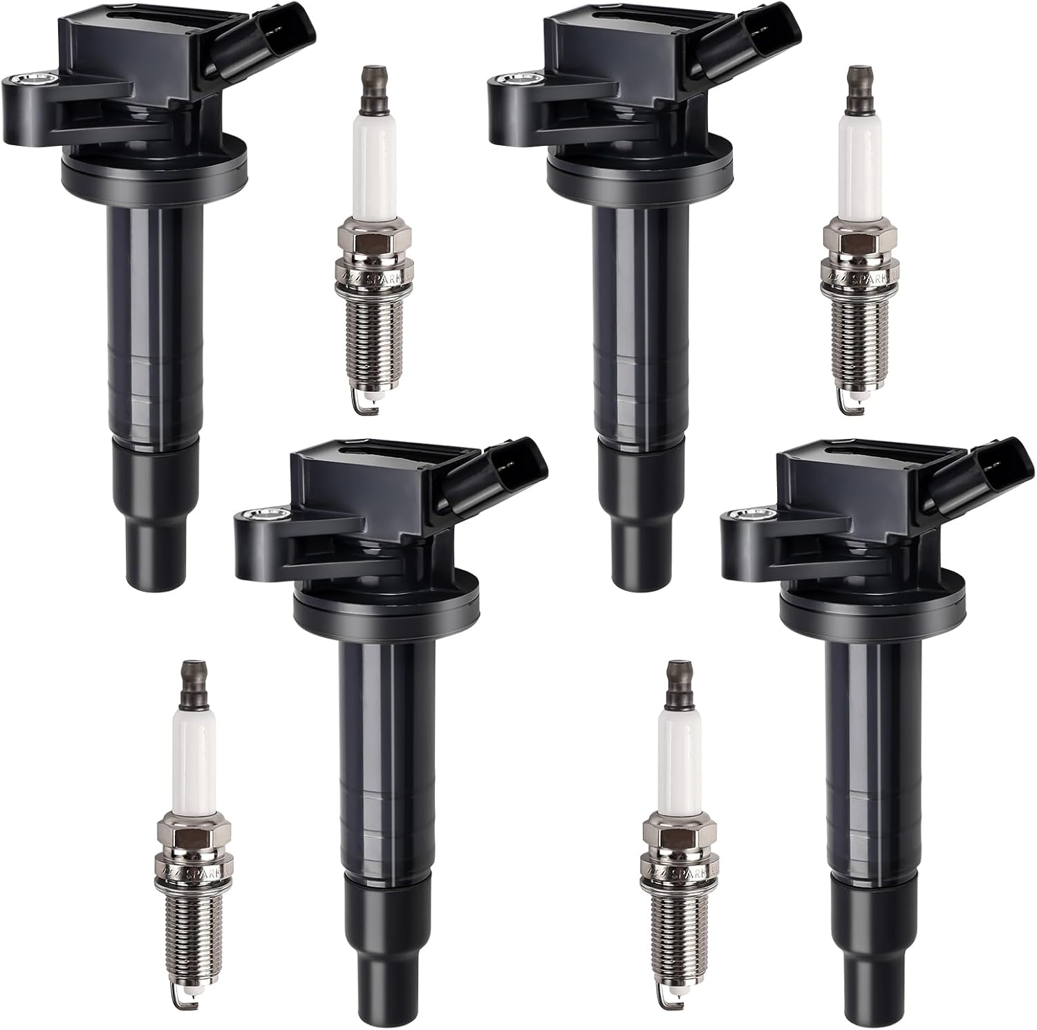 Amazon.com: 4pcs Ignition Coils & Spark Plugs Compatible with Toyota ...