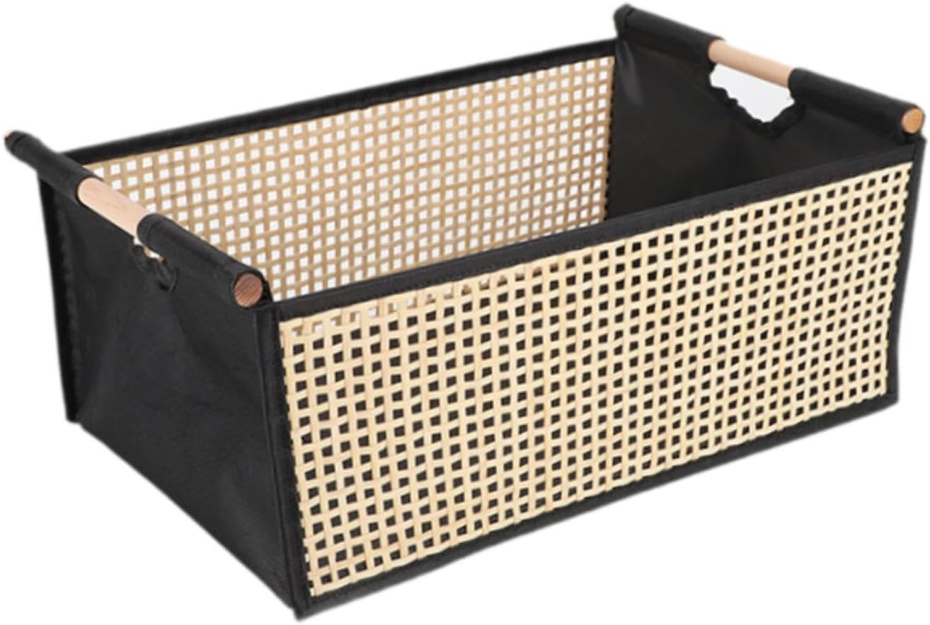 Handwoven Storage Basket Sturdy Multifunction for Farmhouse Cabinet Bathroom 38.5cmx25.5cmx15.5cm | Home & Garden | Household Supplies & Cleaning | Home Organization | Storage Bins & Baskets