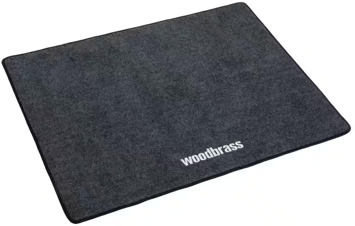 WOODBRASS Tapis de Batterie 130 x 100 cm Gris Foncé - Tapis Antidérapant pour Batterie Électronique et Acoustique, Tapis de Sol pour Batterie, Protection et Stabilité