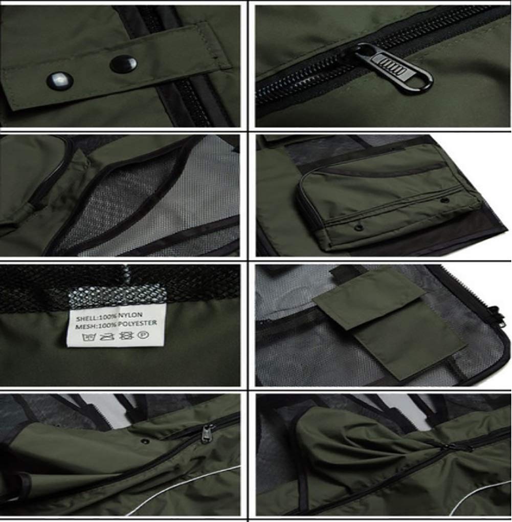 G&F Unisex kamizelka wędkarska wielofunkcyjna torba na kemping, polowanie, wędrówki, gilet, kamizelka breath fotografia, topy XL-5XL (kolor: szary, rozmiar: 4XL)