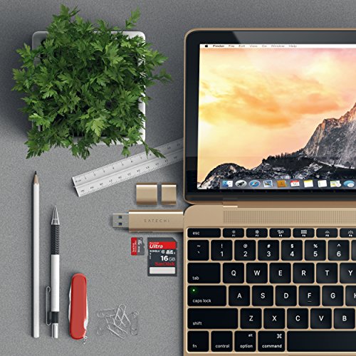 Leitor de Cartão Micro/SD para Dispositivos TYPE-C Mackbook, Notebook e mais - Satechi (Dourado)