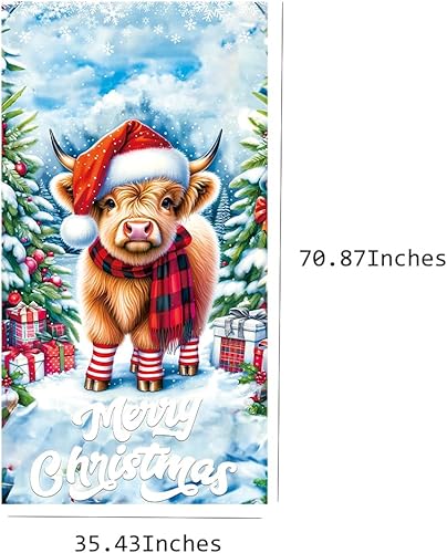 Miniatura 4 de Pancartas de decoración de Navidad, suministros de Feliz Navidad, hay algunos Ho en esta casa, cubierta de puerta de Papá Noel, decoración de puerta