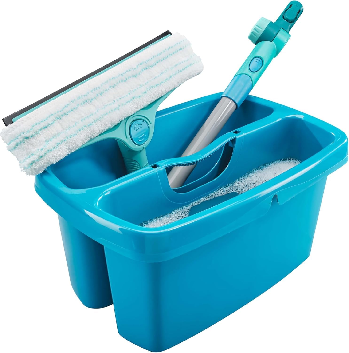 Leifheit Limpiacristales FlexReach 4 en 1, 32 cm, con Cubo