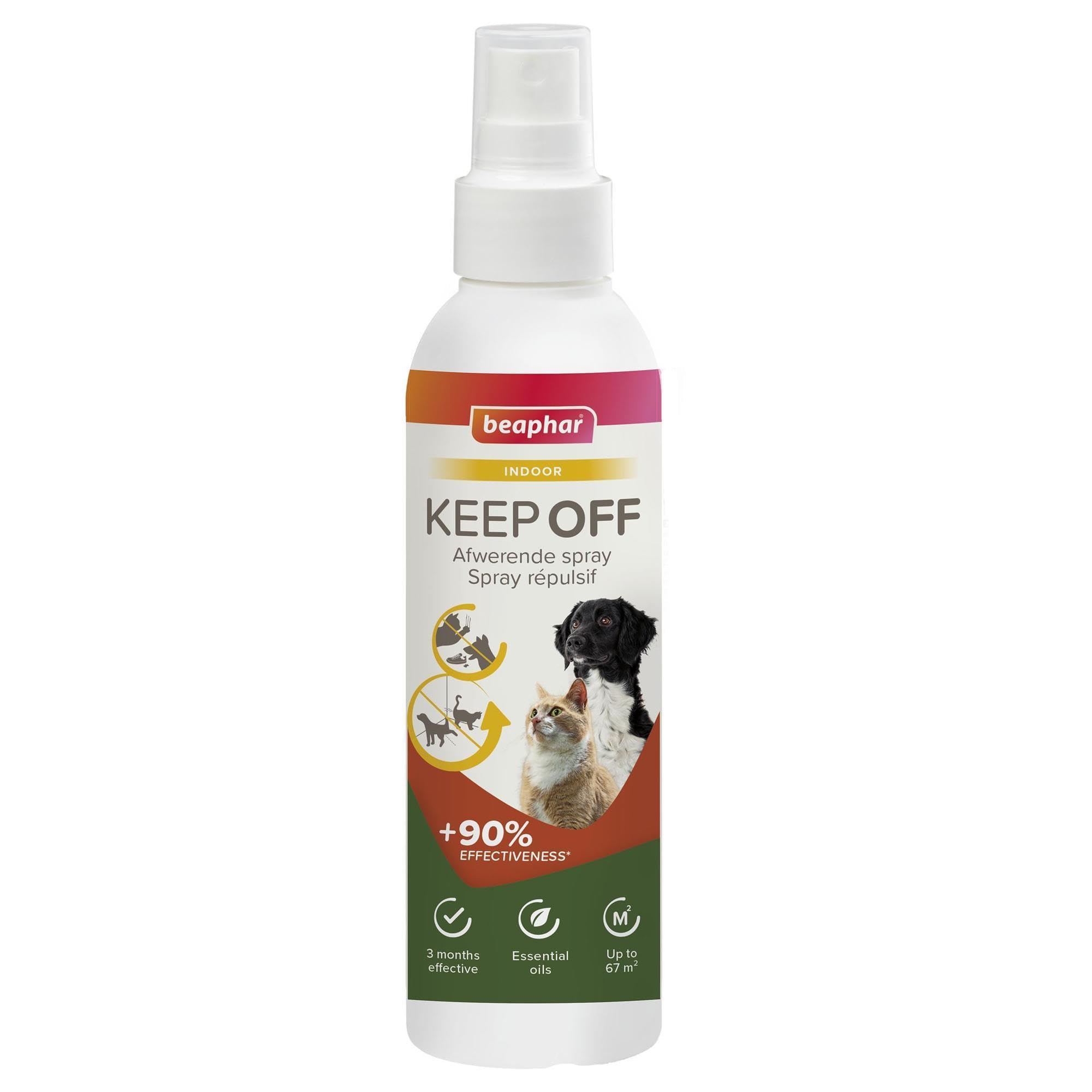 Beaphar - Keep Off - Indoor repellent spray for dogs and cats - Indoor - Protects your interior from urinary markings, scratching, damage - With essential oils - Up to 67m²-200 ML