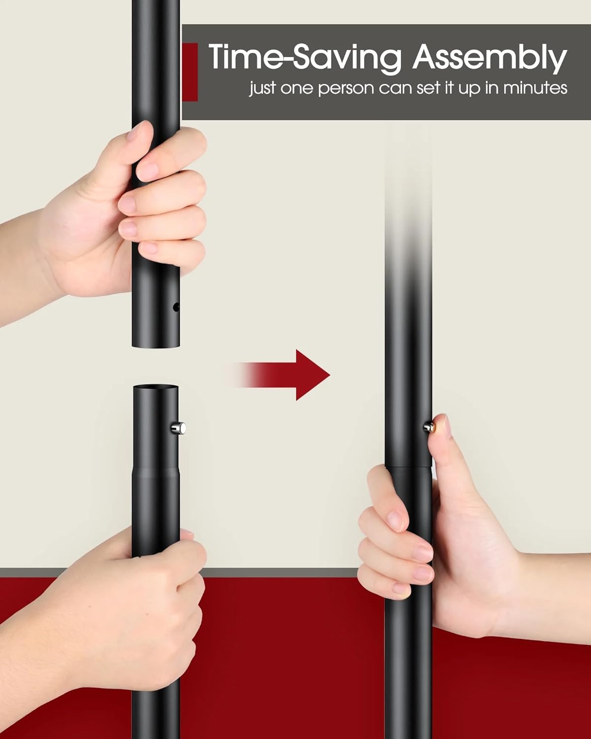 Double-Rod Garment Rack with Hooks and Mesh Shelf, Rolling Clothes Rack for Hanging Clothes, Hats, Bags, Portable Heavy Duty Clothing Rack with Wheels, Black, 32.7"×16"×59.1", 170lb Capacity