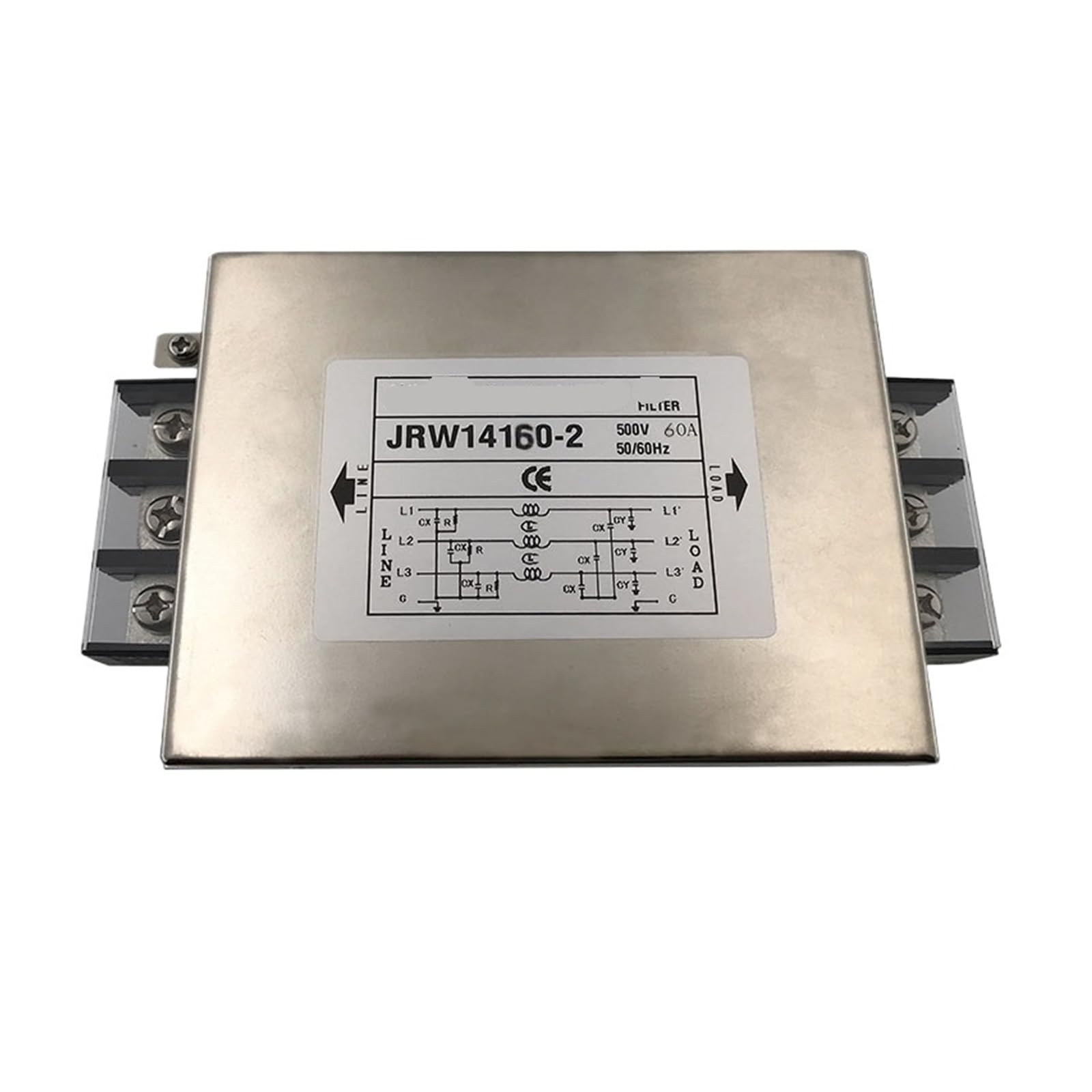 Filtro de potencia lineal 380V trifásico con protección hasta 500V