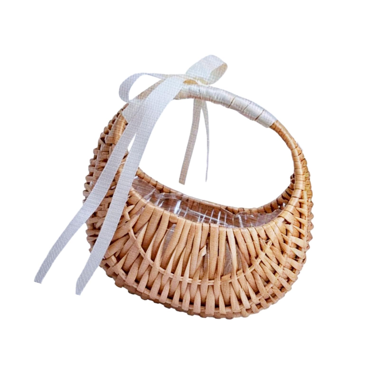 carotoe Artisanal Rattan Flower Holder Portable Bin Ideal for Centerpieces and Gifts Flexible Dealt Basket
