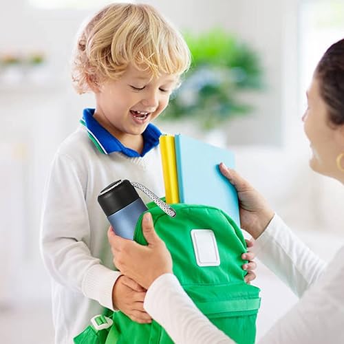 Miniatura 7 de Botella de agua pequeña de 12 onzas botella de agua aislada Dusgut acero inoxidable tapa portátil de boca ancha azul Air Force