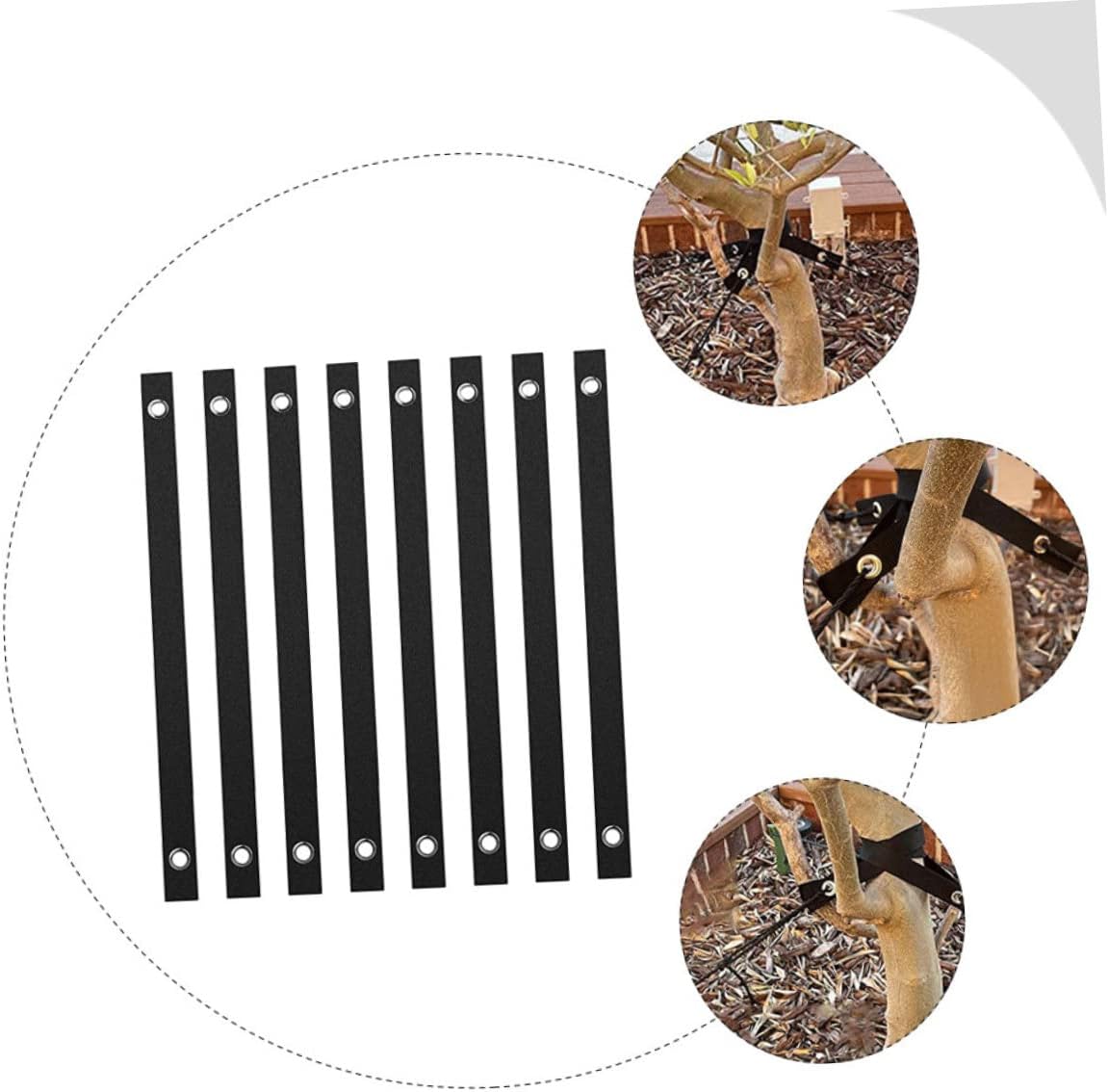 KESYOO 5sets Tree Straps Tree Stakes and Supports Plant Ties Tree Tape Tree Support Stakes Plants Flexible Plant Stakes Outdoor Tree Branch Straps Tree Ties Bonsai Staking Nylon 8pcs*5