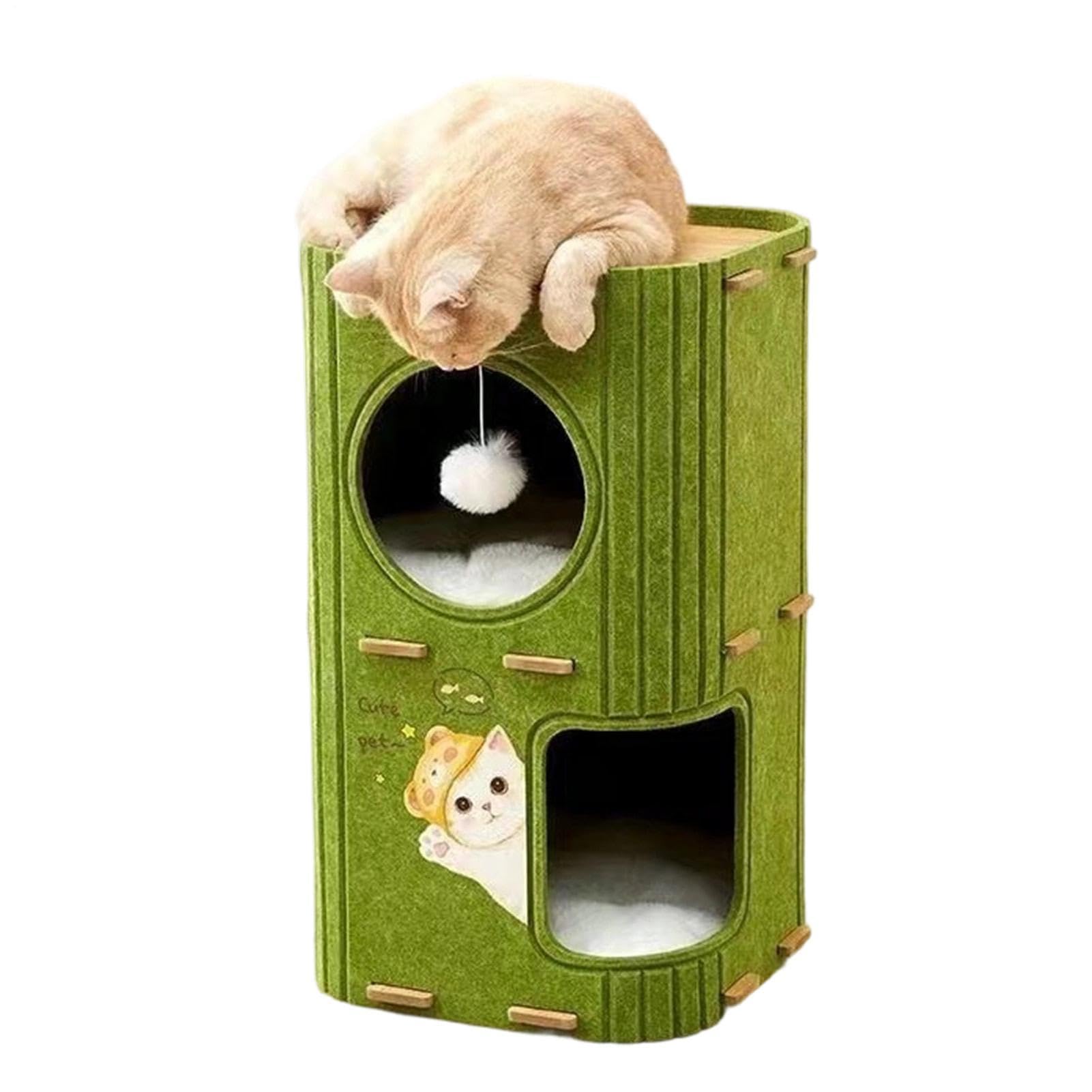 Lit grotte de chat pliable et anti-griffes pour stabiliser le sommeil de l'animal