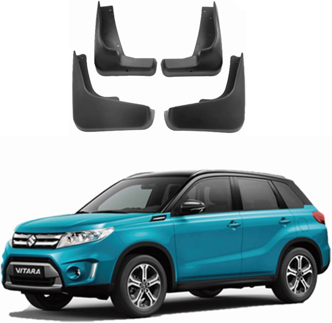 Car Mudguard Mud Flaps for Vitara 2016-2024 Molded Custom Front and Rear Mudflaps Splash Guards Flares Kit 4-PC Auto Accessories,Send 1 Car Wash Towel